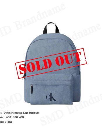 Calvin Klein กระเป๋าเป้ รุ่น Denim Monogram Logo Backpack Code: 4G3138G VGO