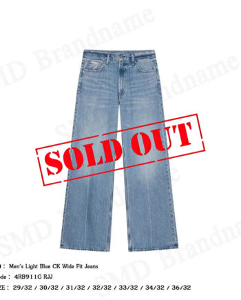 Calvin Klein Jeans กางเกงยีนส์ผู้ชาย รุ่น Men's Light Blue CK Wide Fit Jeans Code: 4RB911G RJJ