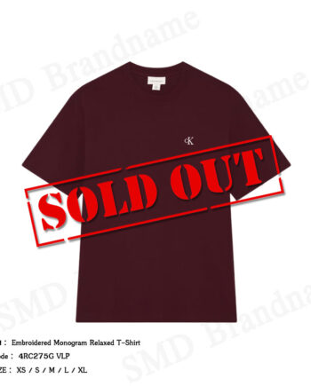 Calvin Klein Jeans เสื้อยืดคอกลมผู้ชาย รุ่น Embroidered Monogram Relaxed T-Shirt Code: 4RC275G VLP