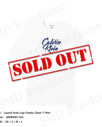Calvin Klein Jeans เสื้อยืดคอกลมผู้ชาย รุ่น Layered Script Logo Graphic Classic T-Shirt Code: 4RD894G YAA