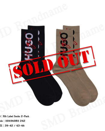 Hugo Boss ถุงเท้า รุ่น Rib Label Socks 2-Pack Code: 50496085 242