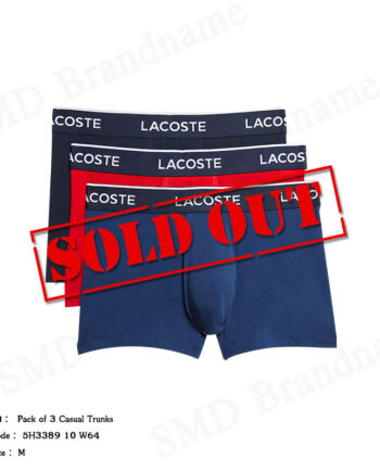 Lacoste กางเกงชั้นในผู้ชาย รุ่น Pack of 3 Casual Trunks Code: 5H3389 10 W64