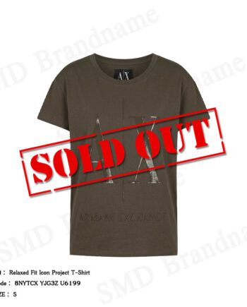 Armani Exchange เสื้อยืดคอกลมผู้หญิง รุ่น Relaxed Fit Icon Project T-Shirt Code: 8NYTCX YJG3Z U6199