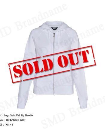 DKNY Sport เสื้อสเวตเตอร์ผู้หญิง รุ่น Logo Solid Full Zip Hoodie Code: DP4J9392 WHT
