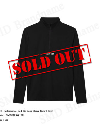 Calvin Klein เสื้อแขนยาวผู้ชาย รุ่น Performance 1/4 Zip Long Sleeve Gym T-Shirt Code: GMF4K210 UB1