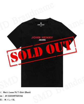 John Henry เสื้อยืดคอกลมผู้ชาย รุ่น Men's Loose Fit T-Shirt (Black) Code: JH S325MTSOV46