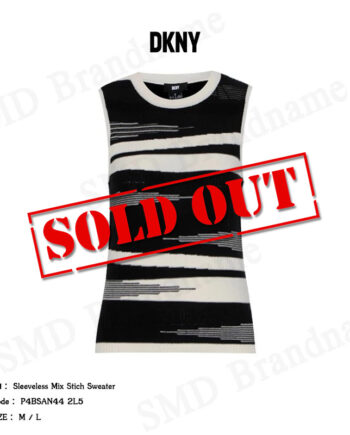 DKNY เสื้อกล้ามแขนกุดผู้หญิง รุ่น Sleeveless Mix Stich Sweater Code: P4BSAN44 2L5
