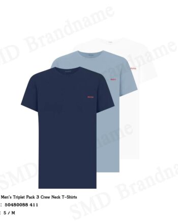 Hugo Boss เสื้อยืดคอกลมผู้ชาย รุ่น Men's Triplet Pack 3 Crew Neck T-Shirts Code: 50480088 411