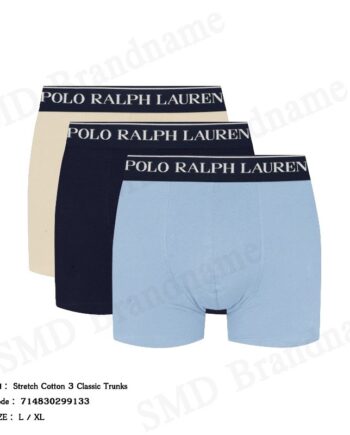 Polo Ralph Lauren กางเกงชั้นในผู้ชาย รุ่น Stretch Cotton 3 Classic Trunks Code: 714830299133