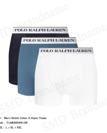Polo Ralph Lauren กางเกงชั้นในผู้ชาย รุ่น Men's Stretch Cotton 3 Classic Trunks Code: 714830299130