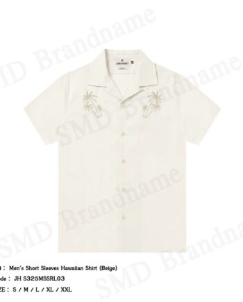 John Henry เสื้อเชิ้ตแขนสั้นผู้ชาย รุ่น Men's Short Sleeves Hawaiian Shirt (Beige) Code: JH S325MSSRL03