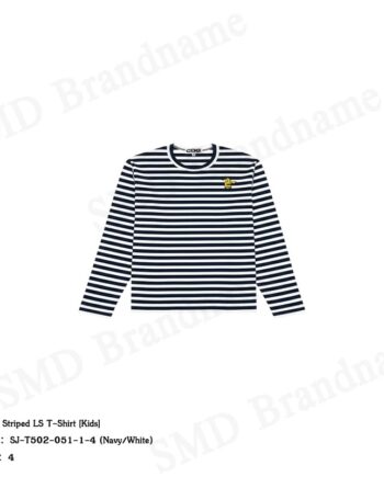 Comme Des Garçons เสื้อยืดแขนยาว รุ่น Striped LS T-Shirt [Kids] Code: SJ-T502-051-1-4 (Navy/White)