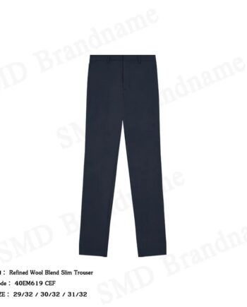 Calvin Klein กางเกงสแล็คผู้ชาย รุ่น Refined Wool Blend Slim Trouser Code: 40EM619 CEF