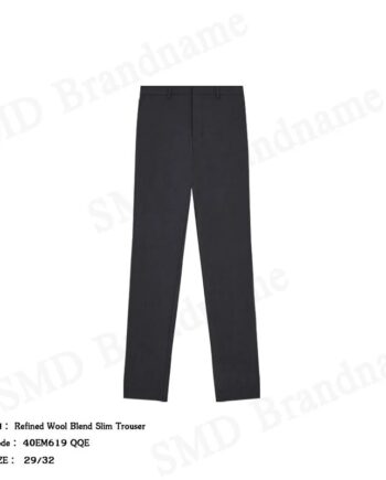 Calvin Klein กางเกงสแล็คผู้ชาย รุ่น Refined Wool Blend Slim Trouser Code: 40EM619 QQE