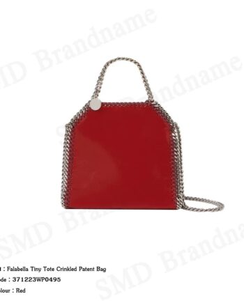 Stella Mccartney กระเป๋าสะพายข้าง รุ่น Falabella Tiny Tote Crinkled Patent Bag Code: 371223WP0495