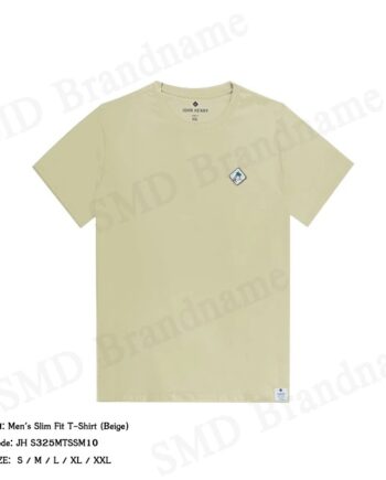 John Henry เสื้อยืดคอกลมผู้ชาย รุ่น Men's Slim Fit T-Shirt (Beige) Code: JH S325MTSSM10