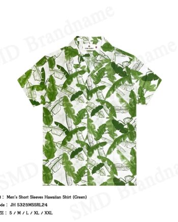 John Henry เสื้อเชิ้ตแขนสั้นผู้ชาย รุ่น Men's Short Sleeves Hawaiian Shirt (Green) Code: JH S325MSSRL24