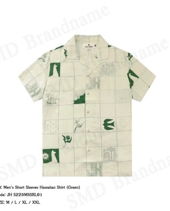 John Henry เสื้อเชิ้ตแขนสั้นผู้ชาย รุ่น Men's Short Sleeves Hawaiian Shirt (Green) Code: JH S225MSSRL01
