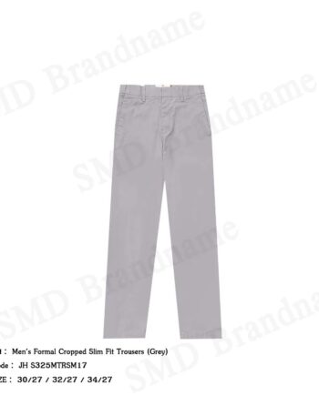 John Henry กางเกงขายาวผู้ชาย รุ่น Men's Formal Cropped Slim Fit Trousers (Grey) Code: JH S325MTRSM17