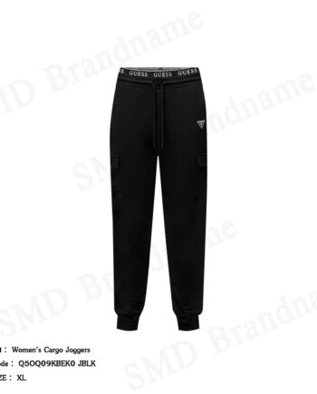 Guess กางเกงลำลองขายาวผู้หญิง รุ่น Women's Cargo Joggers Code: Q5OQ09KBEK0 JBLK