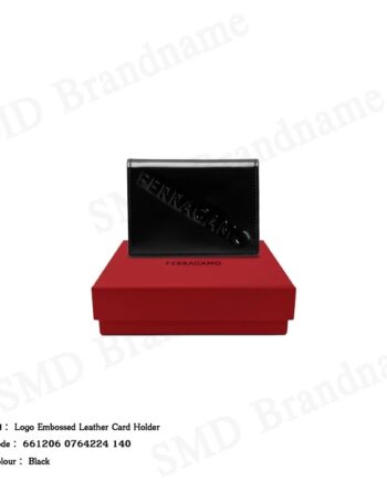 Salvatore Ferragamo กระเป๋าใส่การ์ด รุ่น Logo Embossed Leather Card Holder Code: 661206 0764224 140