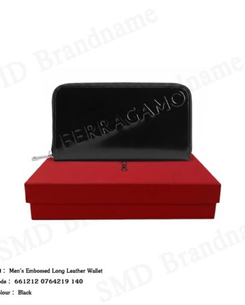 Salvatore Ferragamo กระเป๋าสตางค์ รุ่น Men's Embossed Long Leather Wallet Code: 661212 0764219 140