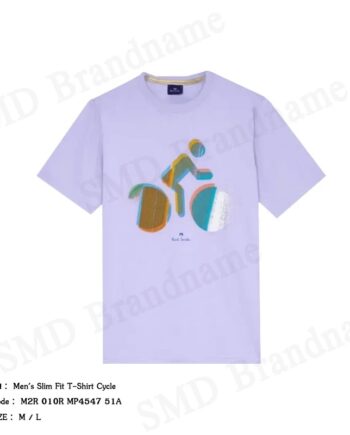 PS Paul Smith เสื้อยืดคอกลมผู้ชาย รุ่น Men's Slim Fit T-Shirt Cycle Code: M2R 010R MP4547 51A