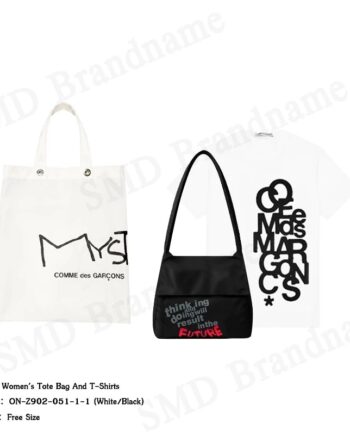 Comme Des Garçons เซ็ทกระเป๋า เสื้อยืดผู้หญิง รุ่น Tote Bag And T-Shirts Set Code: ON-Z902-051-1-1 (White/Black)