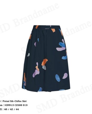 Emporio Armani กระโปรงสั้นผู้หญิง รุ่น Printed Silk-Chiffon Skirt Code: H3NN13 C2500 019