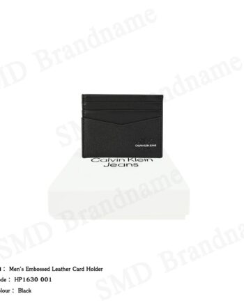Calvin Klein Jeans กระเป๋าใส่การ์ดผู้ชาย รุ่น Men's Embossed Leather Card Holder Code: HP1630 001