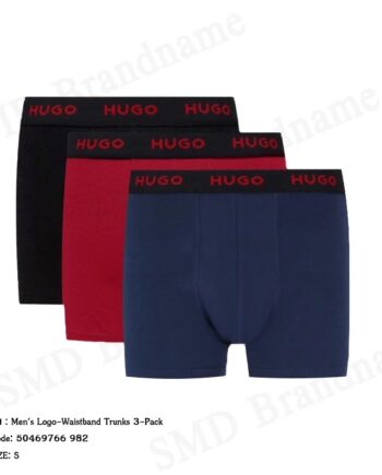 Hugo Boss กางเกงชั้นในผู้ชาย รุ่น Men's Logo-Waistband Trunks 3-Pack Code: 50469766 982