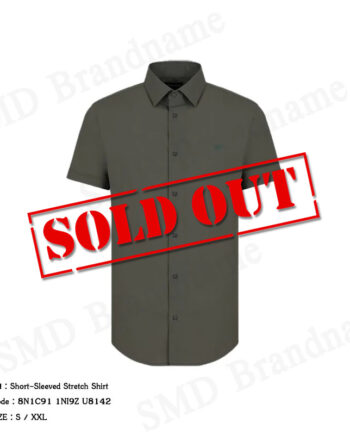 Emporio Armani  เสื้อเชิ้ตแขนสั้นผู้ชาย รุ่น Short-Sleeved Stretch Shirt Code: 8N1C91 1NI9Z U8142