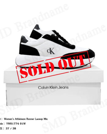 Calvin Klein Jeans รองเท้าผ้าใบผู้หญิง รุ่น Women's Athleisure Runner Laceup Mix Code: YW01774 01W