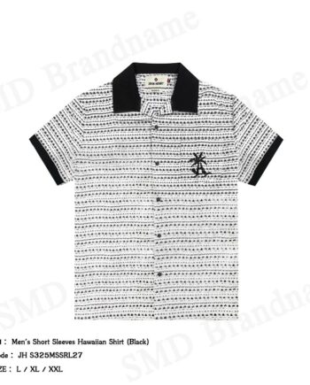 John Henry เสื้อเชิ้ตแขนสั้นผู้ชาย รุ่น Men's Short Sleeves Hawaiian Shirt (Black) Code: JH S325MSSRL27