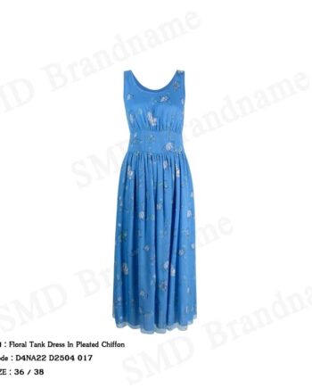Emporio Armani ชุดเดรสผู้หญิง รุ่น Floral Tank Dress In Pleated Chiffon Code: D4NA22 D2504 017