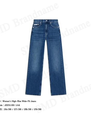 Calvin Klein Jeans กางเกงยีนส์ผู้หญิง รุ่น Women's High-Rise Wide-Fit Jeans Code: J225105 1A4