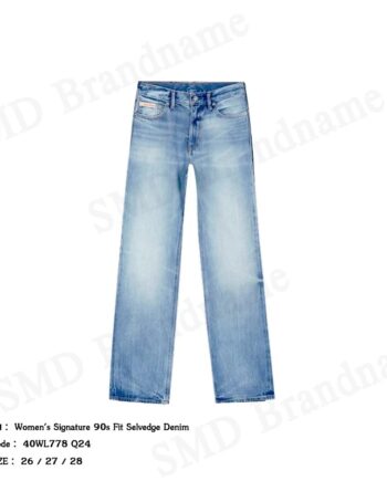 Calvin Klein Jeans กางเกงยีนส์ผู้หญิง รุ่น Women's Signature 90s Fit Selvedge Denim Code: 40WL778 Q24
