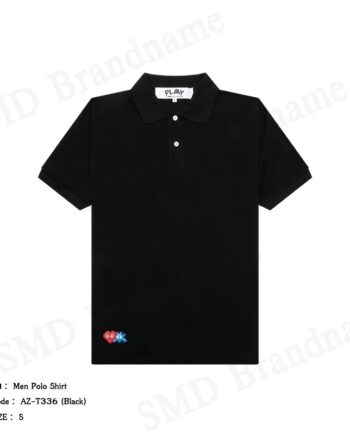 Play Comme des Garçons เสื้อโปโลผู้ชาย รุ่น Men Polo Shirt Code: AZ-T336 (Black)