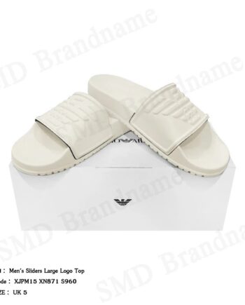 Emporio Armani รองเท้าแตะผู้ชาย รุ่น Men's Sliders Large Logo Top Code: XJPM15 XN871 S960