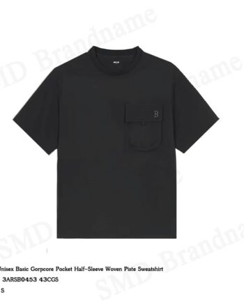 MLB เสื้อคอกลมแขนสั้น รุ่น Unisex Basic Gorpcore Pocket Half-Sleeve Woven Piste Sweatshirt Code: 3ARSB0453 43CGS