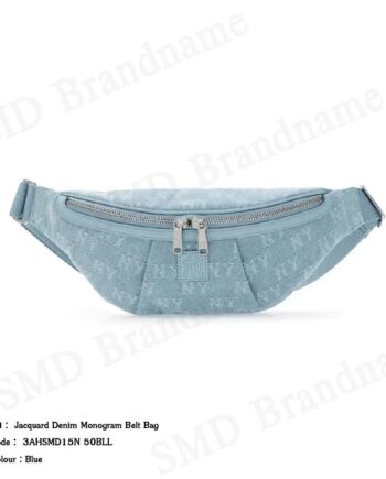 MLB กระเป๋าคาดเอว รุ่น Jacquard Denim Monogram Belt Bag Code: 3AHSMD15N 50BLL