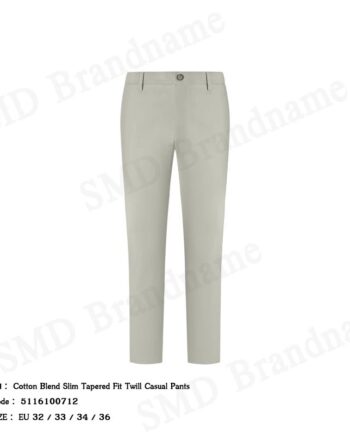 G2000 กางเกงสแล็คผู้ชาย ขายาว ทำงาน รุ่น Cotton Blend Slim Tapered Fit Twill Casual Pants Code: 5116100712