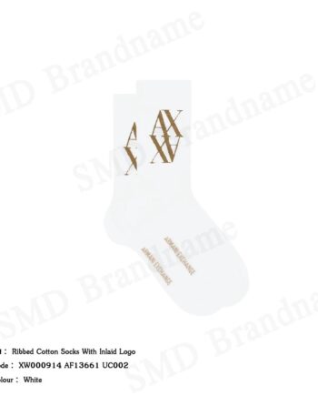 Armani Exchange ถุงเท้า รุ่น Ribbed Cotton Socks With Inlaid Logo Code: XW000914 AF13661 UC002