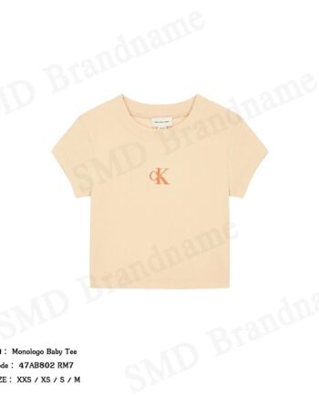Calvin Klein Jeans เสื้อครอปผู้หญิง รุ่น Monologo Baby Tee Code: 47AB802 RM7