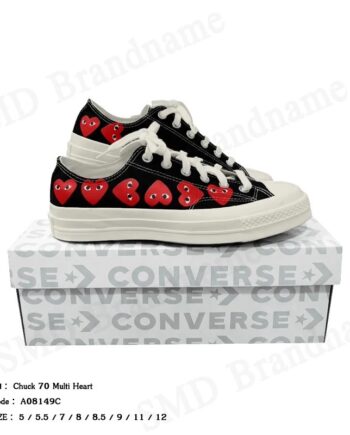 Play Comme des Garçons x Converse รองเท้าผ้าใบ รุ่น Chuck 70 Multi Heart Code: A08149C