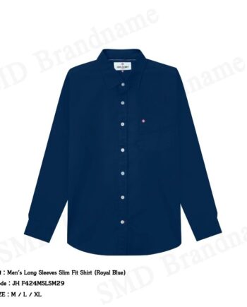 John Henry เสื้อเชิ้ตแขนยาวผู้ชาย รุ่น Men's Long Sleeves Slim Fit Shirt (Royal Blue) Code: JH F424MSLSM29