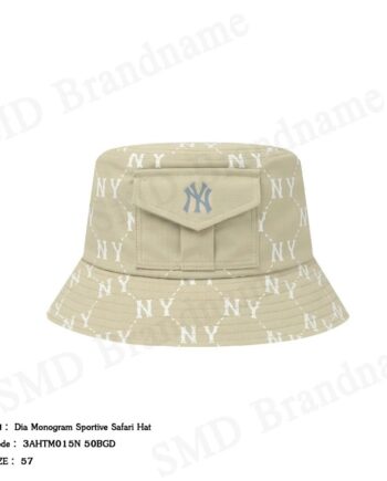 MLB หมวกบักเก็ต รุ่น Dia Monogram Sportive Safari Hat Code: 3AHTM015N 50BGD