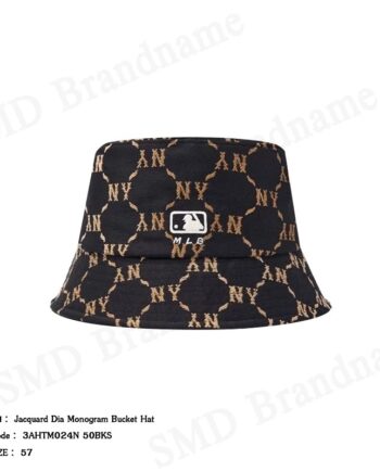 MLB หมวกบักเก็ต รุ่น Jacquard Dia Monogram Bucket Hat Code: 3AHTM024N 50BKS