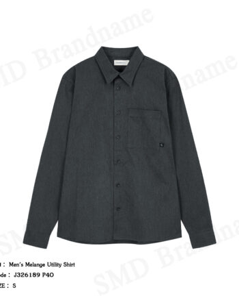 Calvin Klein Jeans เสื้อเชิ้ตแขนยาวผู้ชาย รุ่น Men's Melange Utility Shirt Code: J326189 P4O