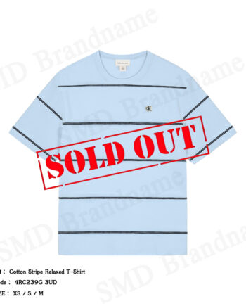 Calvin Klein Jeans เสื้อยืดคอกลมผู้ชาย รุ่น Cotton Stripe Relaxed T-Shirt Code: 4RC239G 3UD